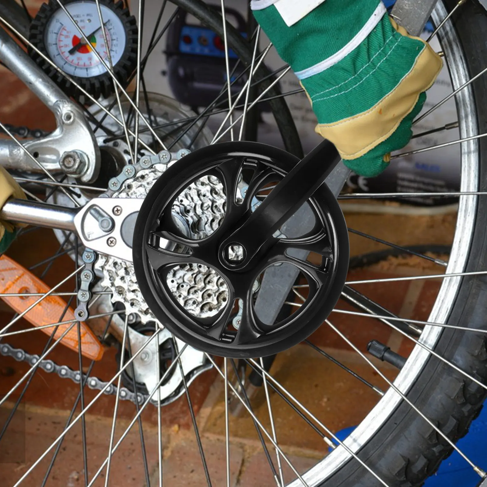 

1Set Folding Bicycle Crankset Single Tooth Lightweight Mountain Bike Chain Wheel Anti Slip Crank for Fixed Gear Road Bike