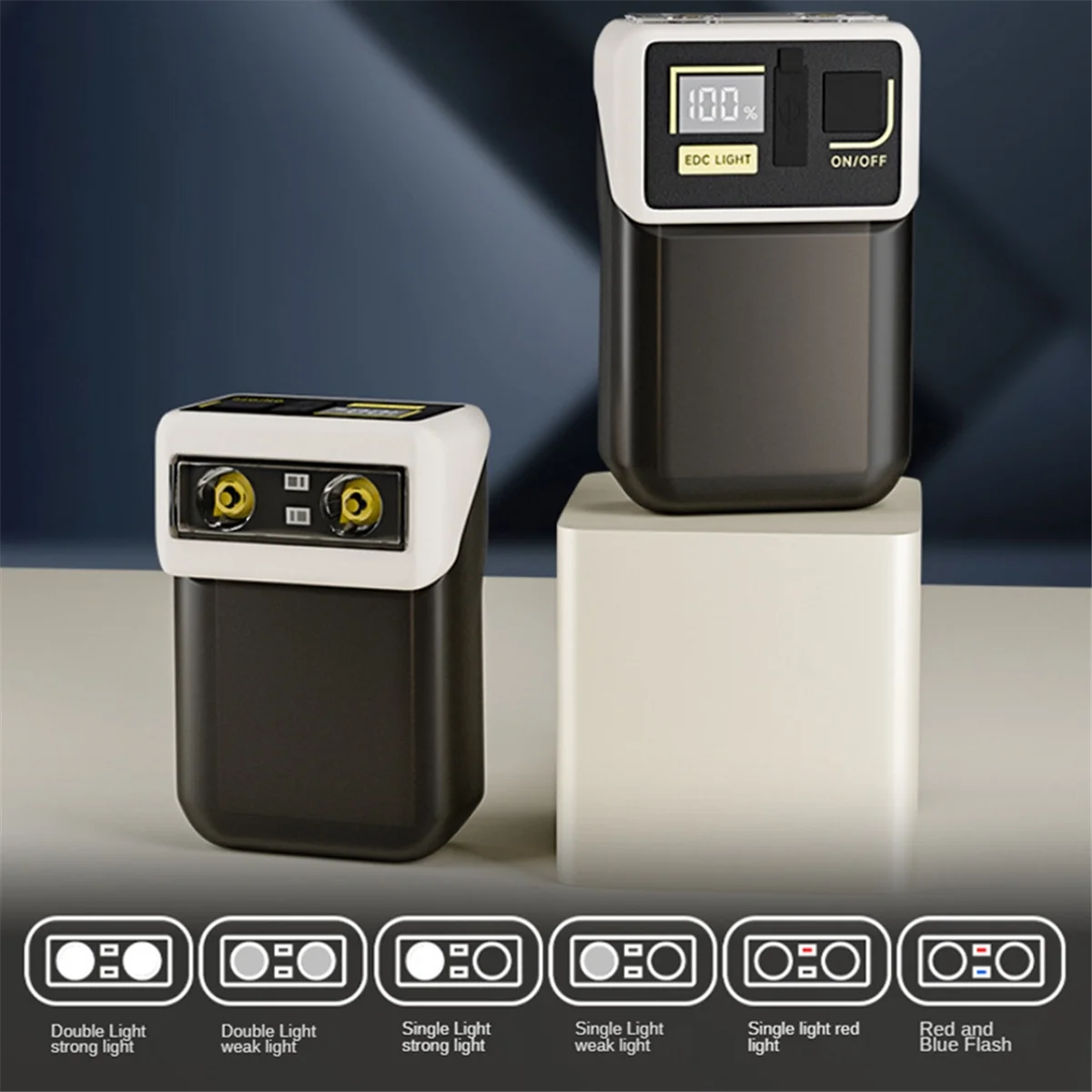 ONCE LED Small Powerful Flashlight with Clip180° Swivels 380LM USB Rechargeable Mini Pocket Keychain Flash Light Outdoor