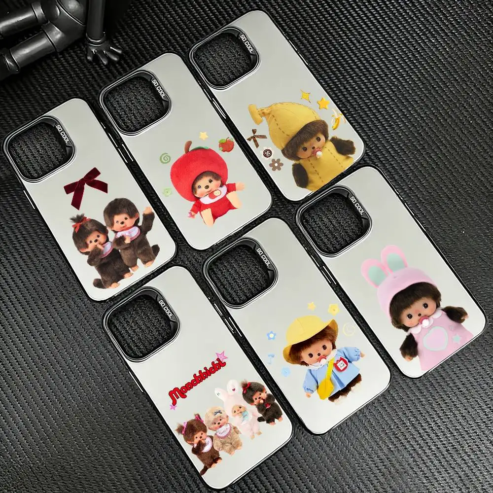 

Cute m-monch-hichis-s Phone Case For iPhone 17,16,15,14,13,12,11 Plus,Pro Max,XS,Colored Silver Plated Inside Cover