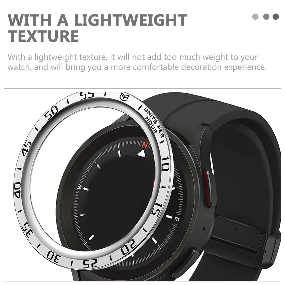 Lunette de montre intelligente en acier inoxydable, légère et Durable, anneau de lunette, Compatible avec Watch5 Pro, Protection décorative