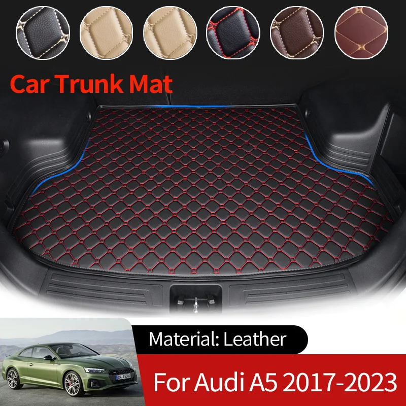 

for Audi A5 F5 2 Door 2017~2023 Leather Auto Boot Liner Cargo Rear Trunk Mats Luggage Floor Tray Waterproof Carpets Accessories