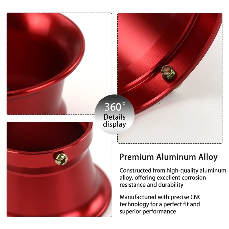 ONLEEYPP Motocyklowy Aluminiowy Filtr Powietrza 50mm Interfejs Filtra Powietrza Do Motocykli Terenowych Karburator Kielich Filtra Akcesoria Motocrossowe