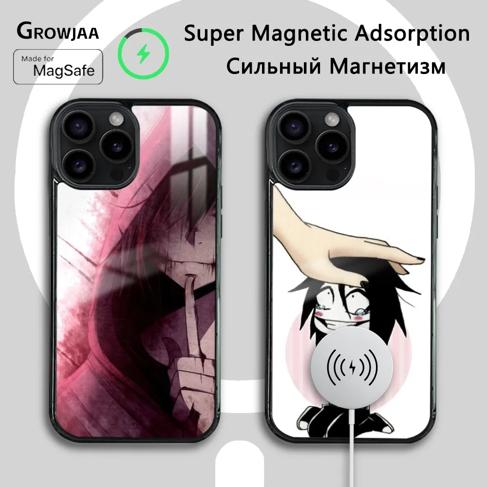 Anime J-Jeff The KillerS Phone Case For IPhone 16 15 14 13 12 11 Pro Max Plus Mini Magsafe Mirror Wireless Magnetic Funda