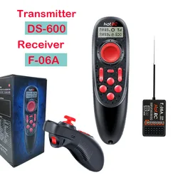 HOTRC DS-600 Radio System Transmitter Remote Controller 6CH 2.4GHz  with  F-06A  Receiver for RC Boat