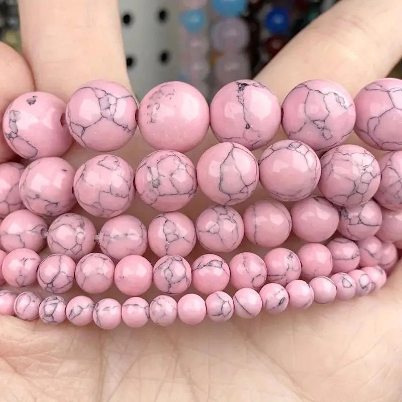 6mm-10mm Pink Turquoise Is Used to Make Accessories for Jewelry, Necklaces, Bracelets, and Earrings