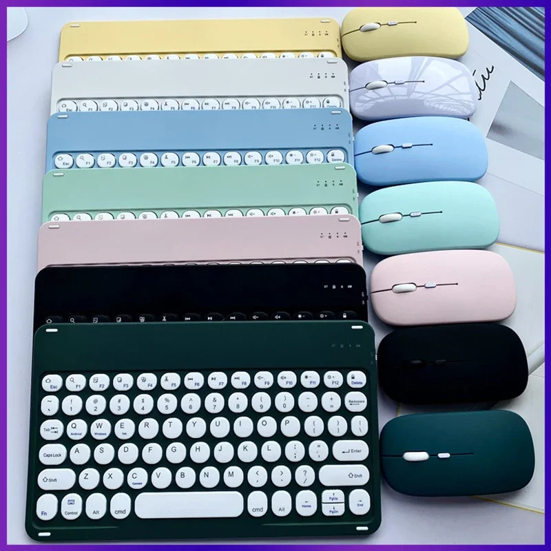 Spanish/English Keyboard Ultra Thin Wireless Keyboard Mouse for iPad Pro for Xiaomi Samsung Keyboard Bluetooth 10 inch