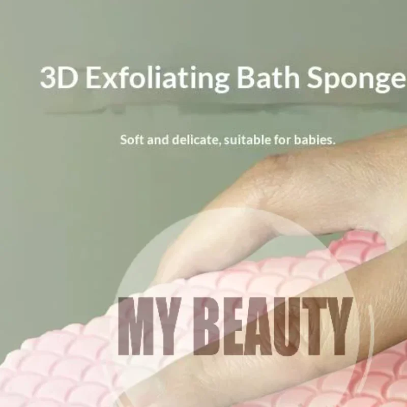 Super Soft Exfoliating Bath Sponge with Hanging Rope Gentle Dead Skin Remover for Home Daily Bath Use
