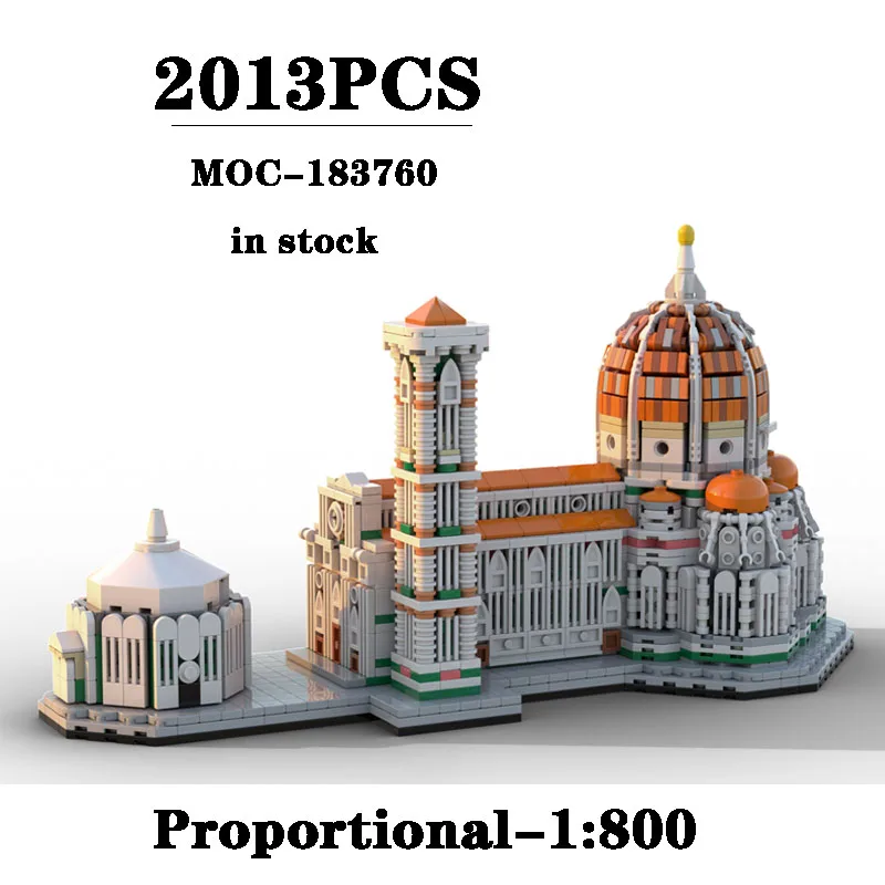 

MOC-183760 Florence Cathedral 1:800 Building Construction Assembly Blocks 2013PCS Adult Birthday Toys Children's Christmas Gifts