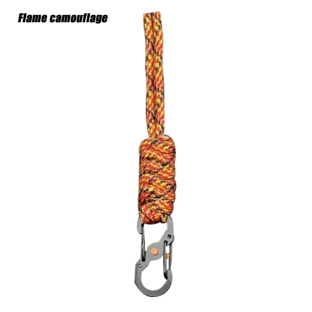 High Quality High Strength Emergency Survival Backpack Parachute Cord Lanyard 8-Word Buckle Paracord Keychain Key Ring