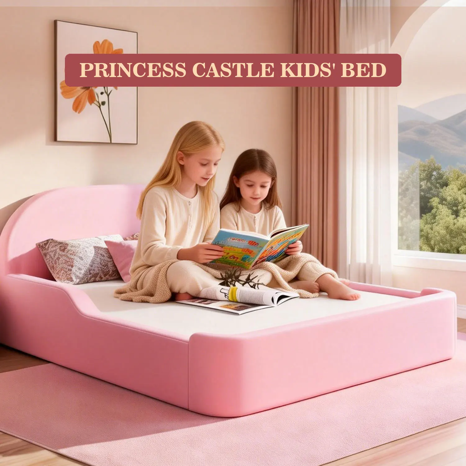 CertiPUR-US Certified High Density Foam Kids Sofa Bed OEM/ODM Non-Toxic Toddler Play Couch for Bedroom & Playroom