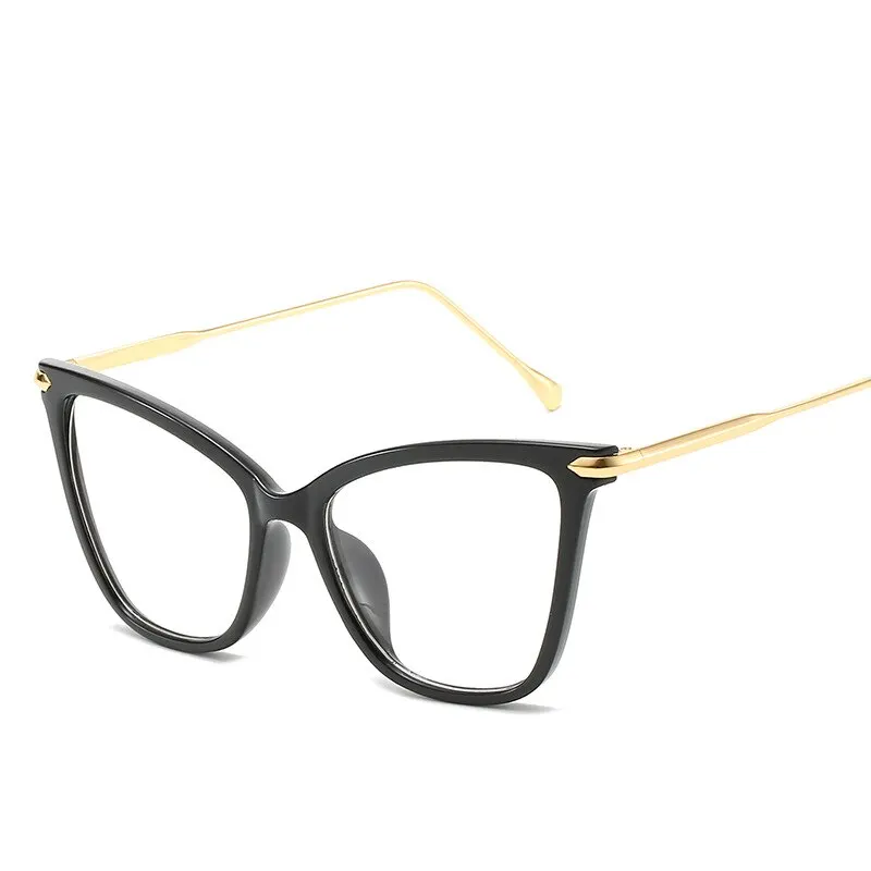 Ladies retro ojo de gato anti luz azul ordenador gafas de lectura y juegos para proteger los ojos