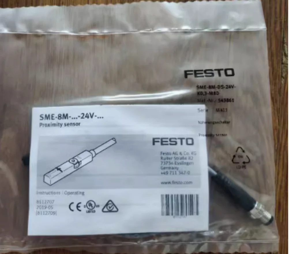 

New original FESTO Proximity switch SME-8M-DS-24V-K-0,3-M8D 543861