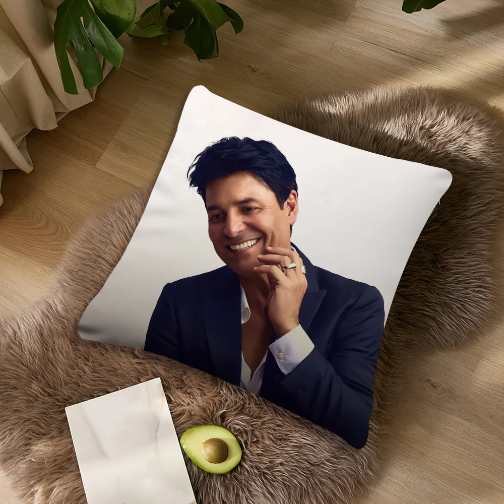 Singer C-Chayanne P-Puerto Kissenbezug für Wohnzimmer, Akzent-Sofakissen, Rückenstützkissen, quadratisches Lounge-Kissen, Kissenbezug für erholsame Nickerchen – Detail 8
