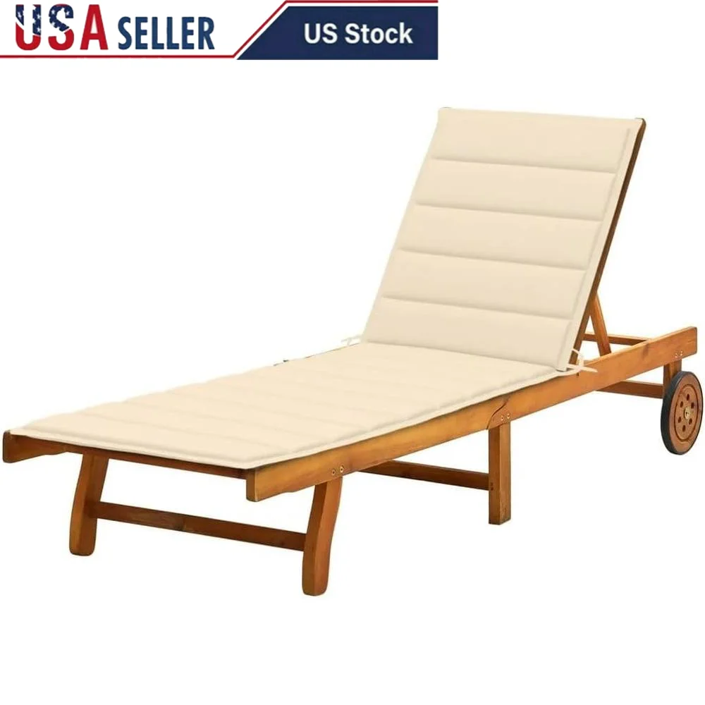 Veranda Şezlong Minderli Masif Akasya Ahşap Dış Mekan Mobilyası Montajı Kolay Bahçe Sandalyesi Gevşeme Havuzbaşı 1 Ps 3061346