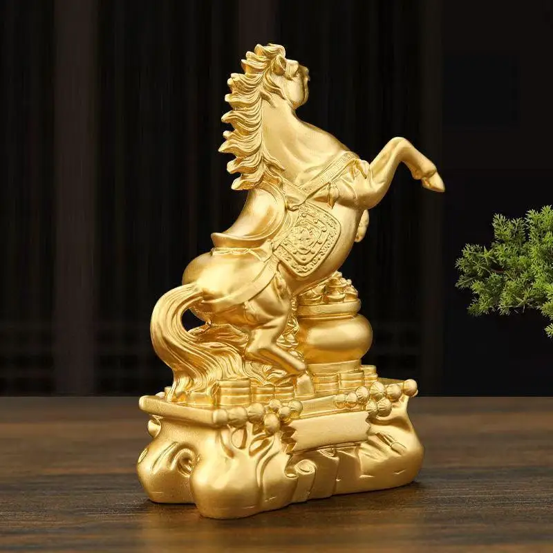 Hot Sale Creative Brass Horse And Monkey Cute Statue Key Chain Pendant Home Office Desktop Ornaments Funny Toys