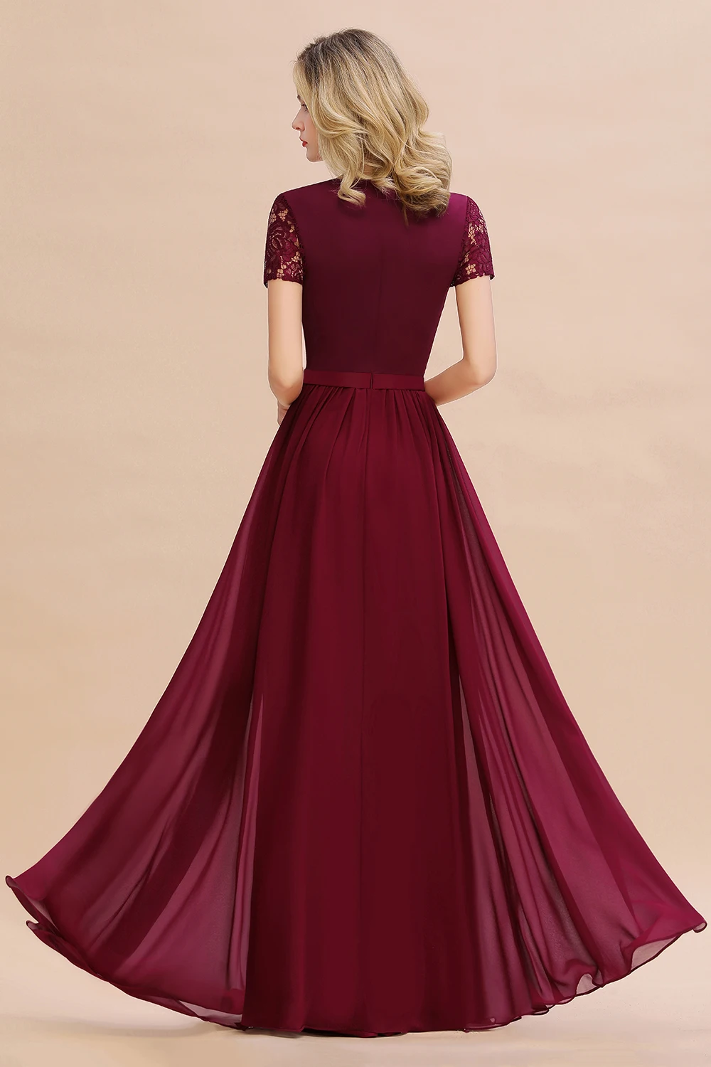 STEPHANIE 2024 Elegant Bridesmaid Dresses With Soft Lace Top A-Line Chiffon Maxi Floor-length Gowns Wedding Party Prom Evening