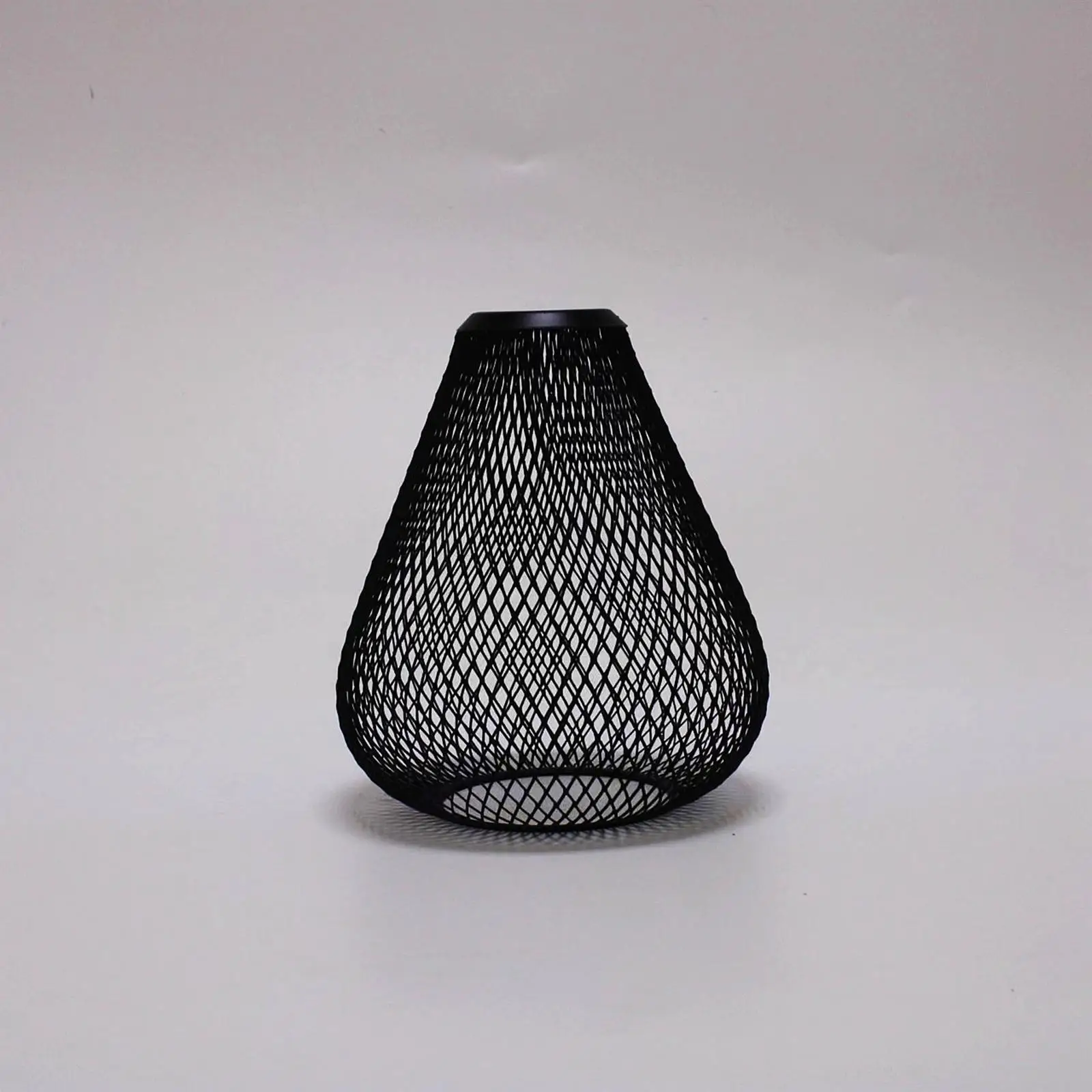 Black Metal Woven Lampshade Hanging Light Cage Bulb Guard for Dining Room Kitchen Island Bedroom Vintage Decor