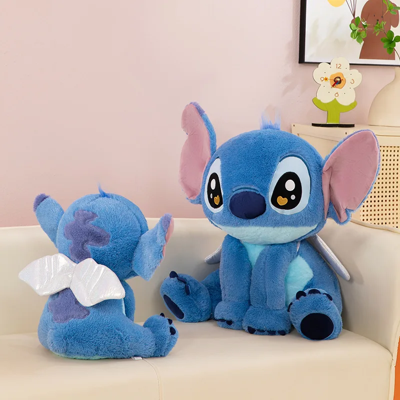 

Disney Stitch Plush Toy 25cm, Angel Sitting Doll, Cartoon Figure, Soft and Comfortable Home Decor, Birthday/Christmas Gift