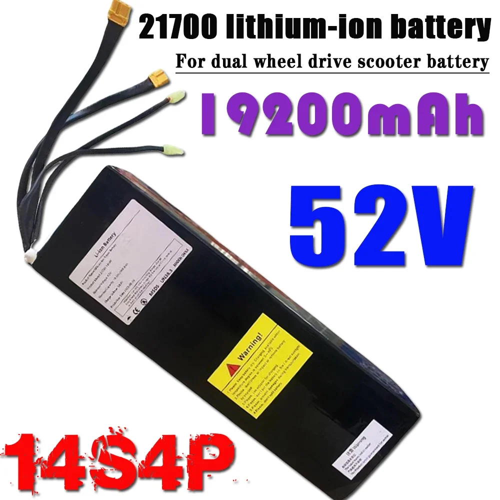 52V 19.2Ah 21700 14S4P Rechargeable Lithium Battery Pack Suitable For Dual Drive Scooter Battery