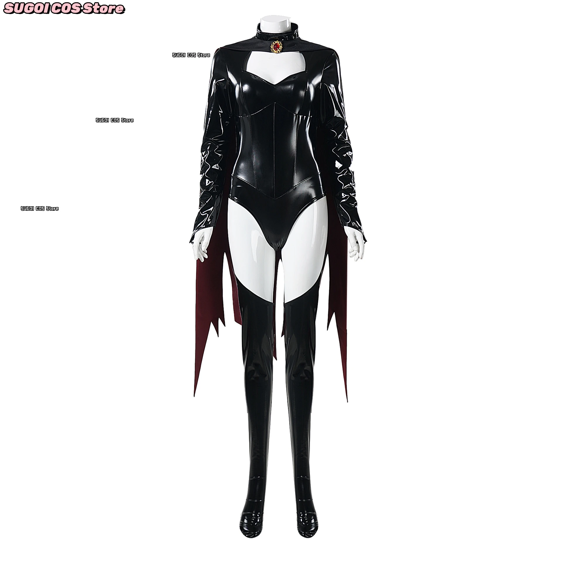 Madely Cosplay Costume Shiny PU Leather Jumpsuit Sexy Zentai X-Men X97 Role-playing Outfits Anime Party Suit Women's costumes