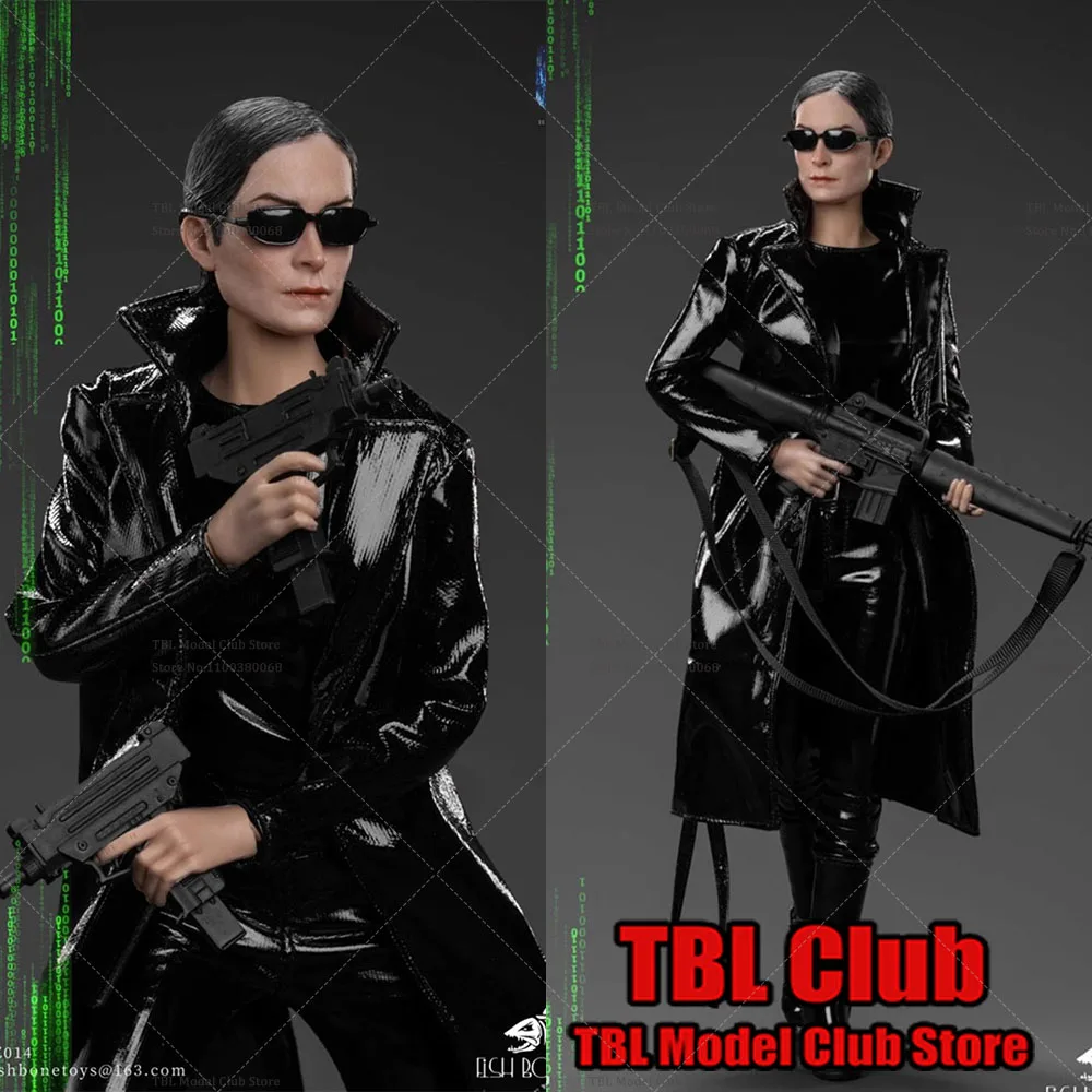 In Stock FISH BONETOYS FB-Z019 1/6 Scale Collectible Trinity Carrie-Anne Moss 12'' Female Soldier Action Figure Full Set Model