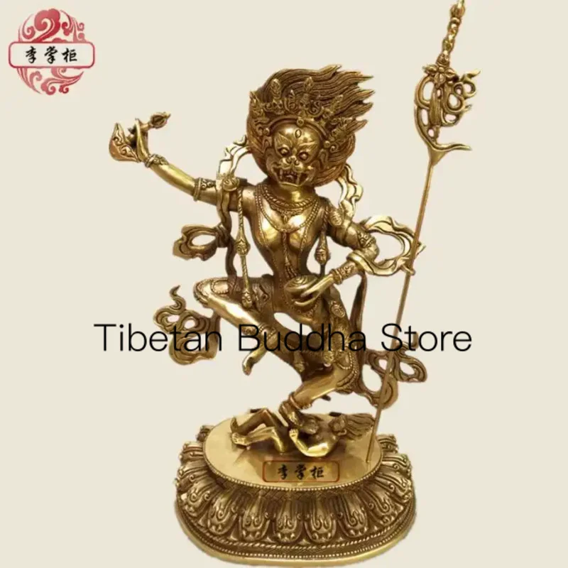 Imagem -03 - Leão Tibetano Cobre Puro Nepalês Enfrentou Bodhisattva Vajrayana