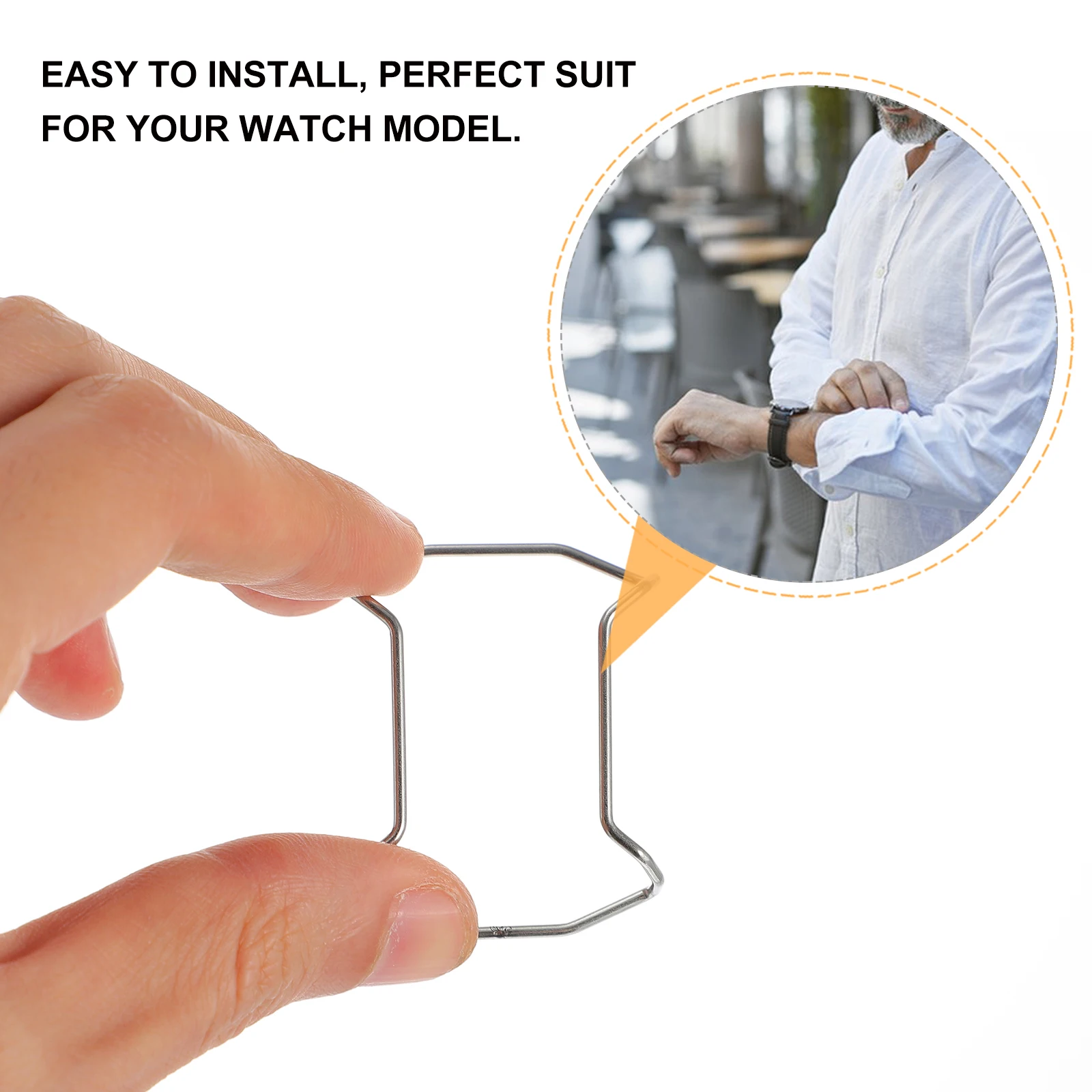 

Stainless Steel Watch Bumper Protectors Screen Case Wire Guard Accessories Durable Rustproof Fits Models Practical Gift Watch