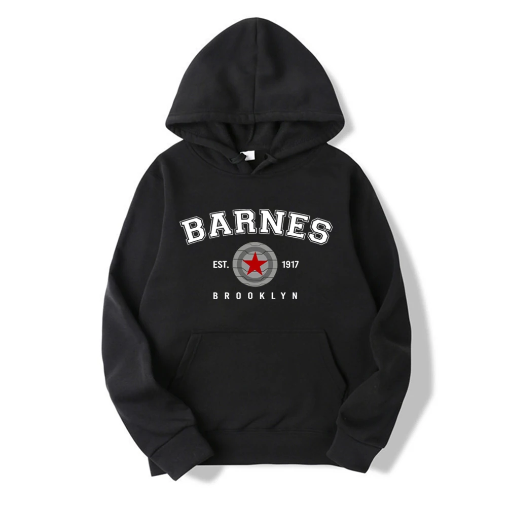 Vintage Barnes 1917 Hoodie Bucky Barnes kış asker Hoodies kadın kapüşonlu Sweatshirt Tv Show Inspired kazaklar süper kahraman Tops