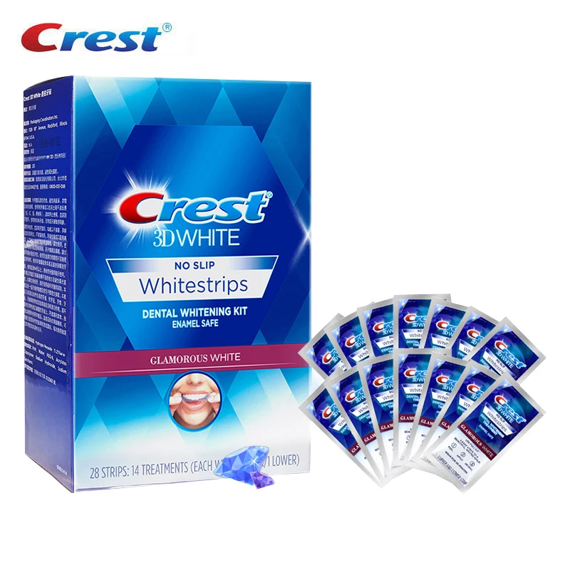 Crest 3D Whitestrips Dental Bleach полоски для отбеливания зубов гламурные белые полоски для отбеливания зубов отбеливание зубов 5/7/14 лечение