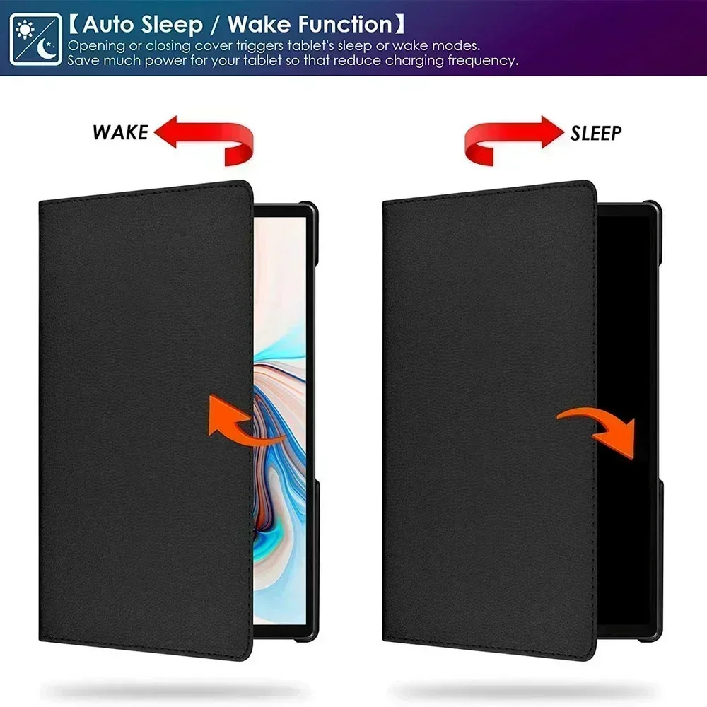 Capa de couro para tablet Samsung, capa para Galaxy Tab A9 Plus, 11 ", SM-X210, X215, X216, X218, rotação de 360 graus