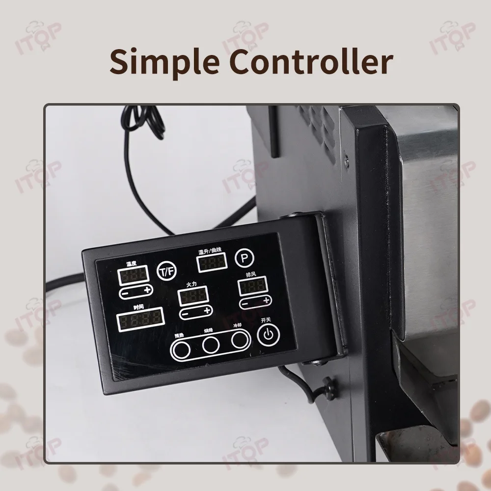 ITOP محمصة قهوة CBR-3 200 جرام شواية منزلية ذكية مزدوجة الوضع محمصة حبوب البن الصغيرة المدمج في صندوق جمع الشاف