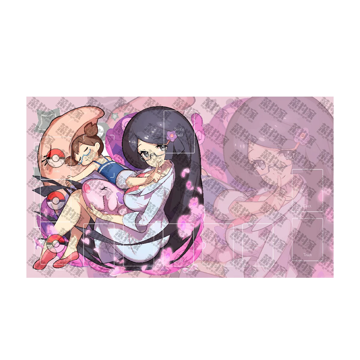 600X350X2 مللي متر لتقوم بها بنفسك Ptcg سينثيا روزا بطاقة معركة حصيرة Ptcg Winona لاعب واحد مجلس بطاقة الألعاب معركة بطاقة الوسادة أنيمي بطاقة دمى هدايا