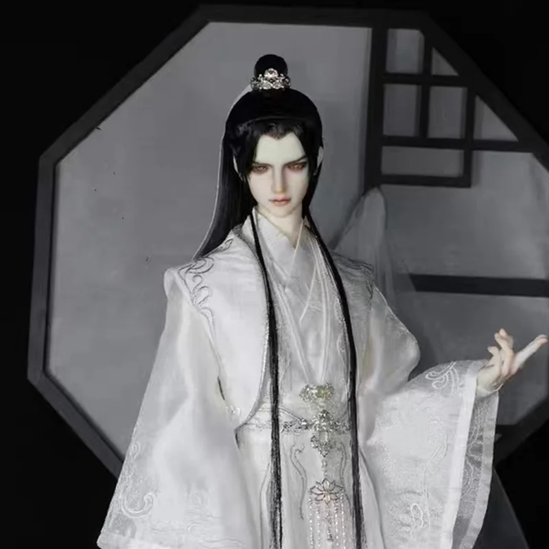 1/3 Scale BJD Ancient Costume Wig Chinese Hanfu Long Hair Samurai Wigs For BJD/SD SD13 SD17 SSDF Strong Uncle Doll A1306B