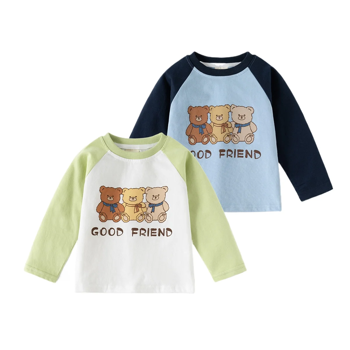 

Cute Bear Toddler Boys T-shirts Kids Tops Long Sleeve Children's Clothes