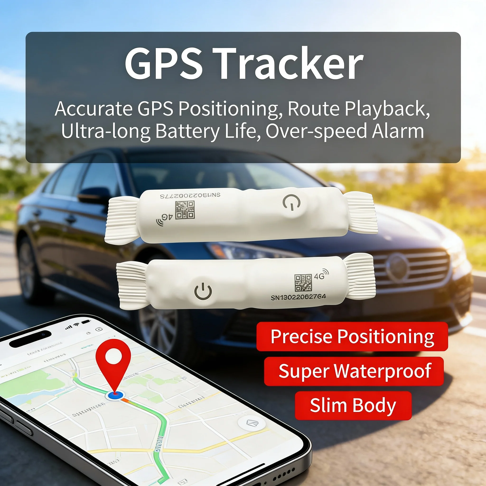 

No installation car water tank hidden GPS locator wireless distance remote anti-theft long standby mortgage lease tracker