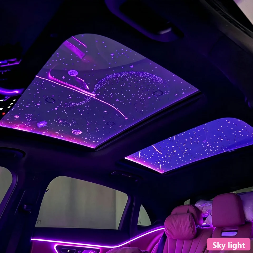 Factory Roof Skylight Starry Sky Ambient Light for EClass W214 W213 Panoramic Sunroof Star Ceiling LED Strip MBUX