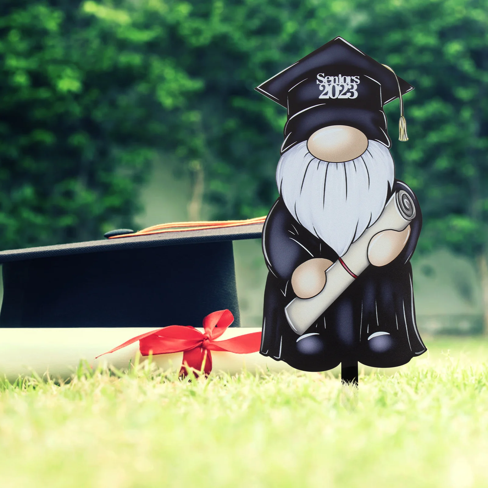 

Acrylic Graduation Yard Sign Stake Durable Festive Seasonal Lawn Decoration Garden Prop Sign for Outdoor Party