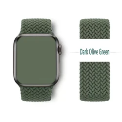 Apple Watch 스트랩용 땋은 밴드 46mm 42mm 49mm 44mm 40mm 45mm 41mm 탄성 솔로 팔찌 IWatch 시리즈 Ultra 10 9 8 7 6 5 Se