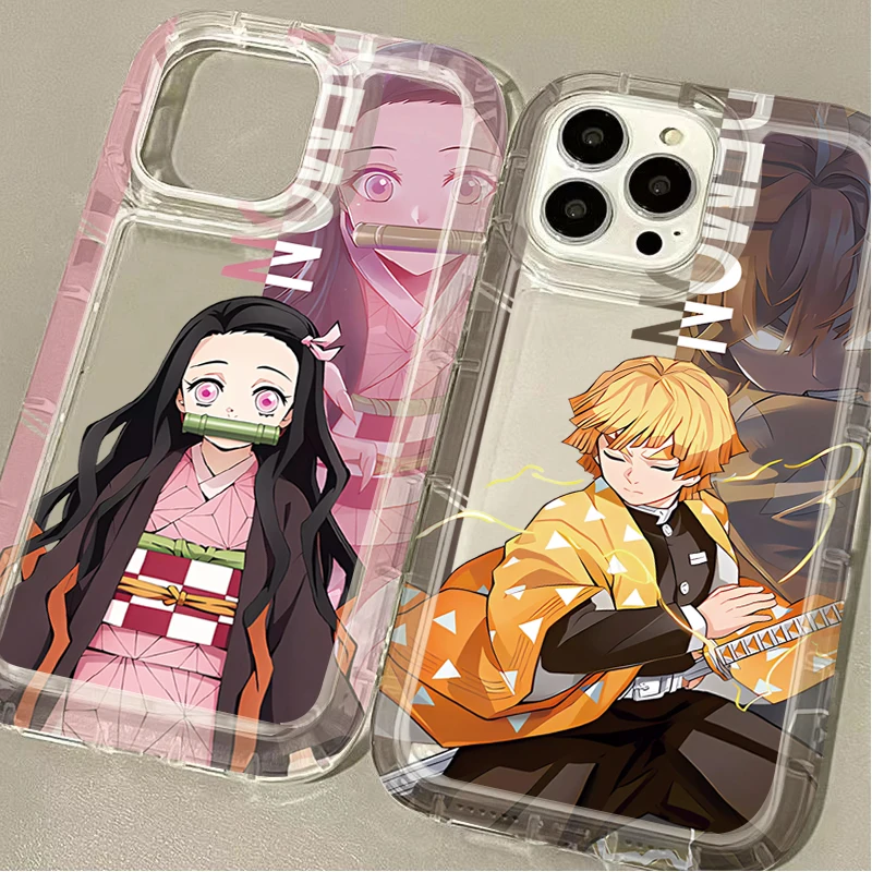 أنيمي شيطان القاتل للصدمات لينة جراب هاتف آيفون 14 16 15 13 12 11 برو ماكس 7 8 زائد XR X XS ماكس SE 2020 غطاء سيليكون