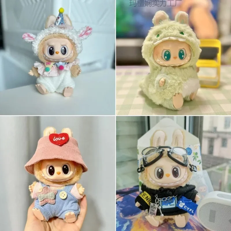 

【Only Clothes】 Labubu Waifu V2 Sit Sit Party Waifu Shark Elk Suit Jk Clothes Suit with Replacement Girls Anime Gift Toys