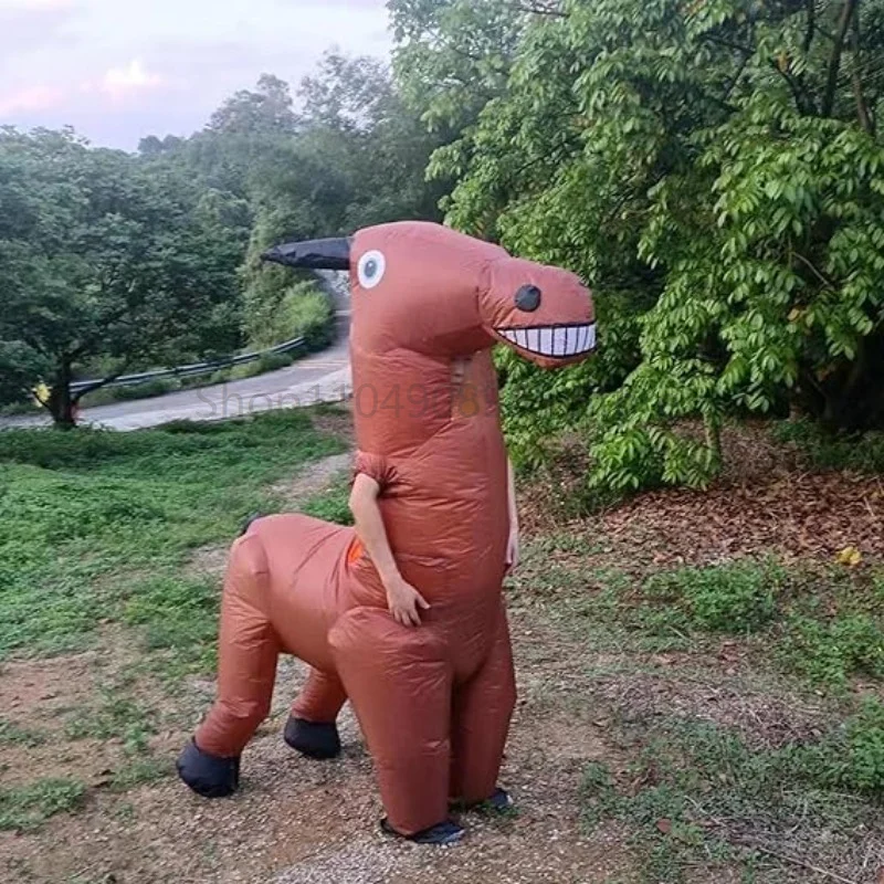 

Horse inflatable costume adult full body inflatable suit suitable for Halloween Christmas carnival party dress up