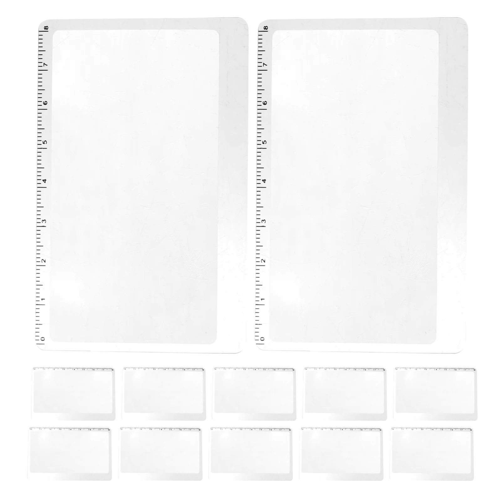 

15Pcs Ultra-Thin Pocket Magnifier Bookmark 3X Fresnel Lens 3.3x2.1 Inch Magnifier Card with Scale for Reading Books Seniors