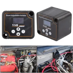 12V 140A Adjustable Dual Battery Isolator Voltage Setting Dual Battery Smart Isolator VSR for Off-Road Camper Yacht ATV UTV Boat