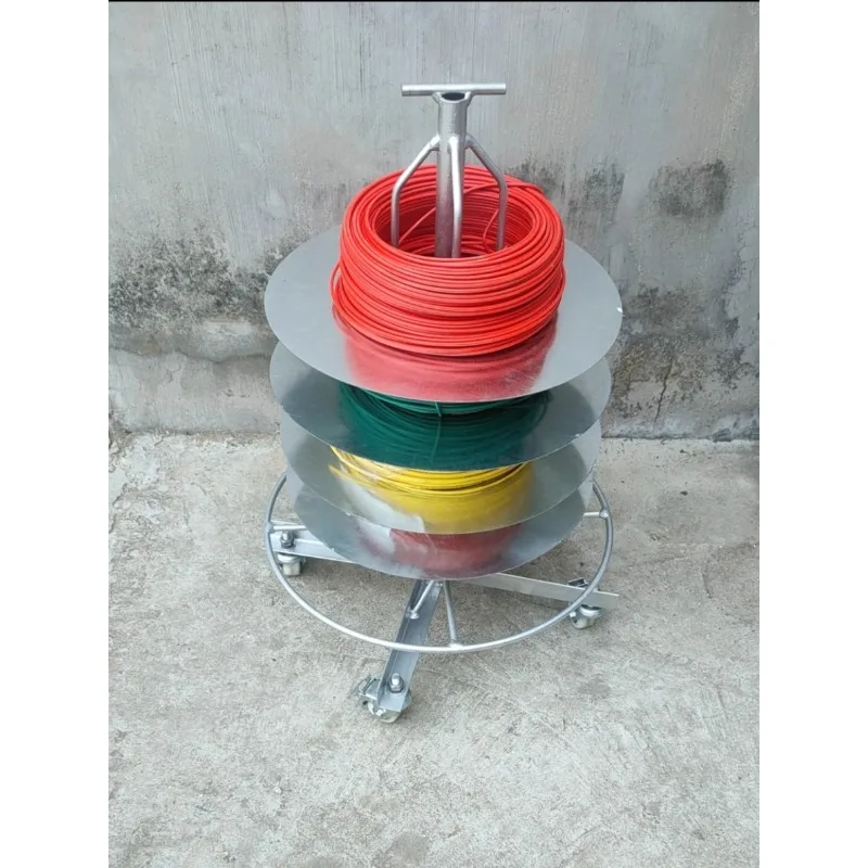 

Electrician pay-off wire rack threading tool pay-off reel wire roller winding rack wire artifact 0-16 square meters