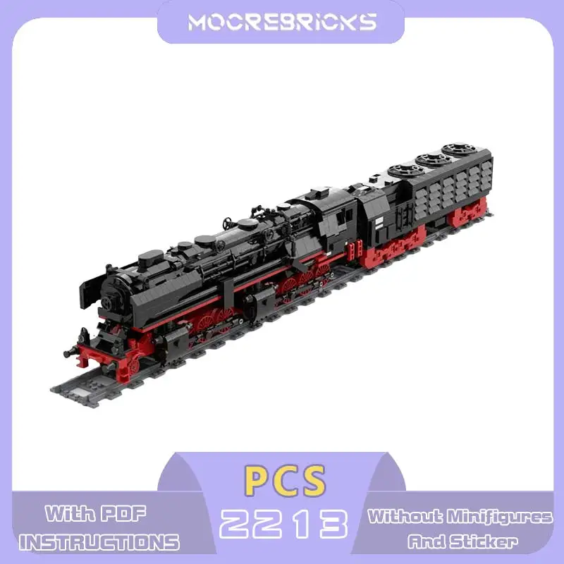 

MOC-249188 Vintage DRG 53 Heavy Steam Locomotive Building Blocks 8-Wide Jointed Railway Train Model Bricks Toys Men Gifts