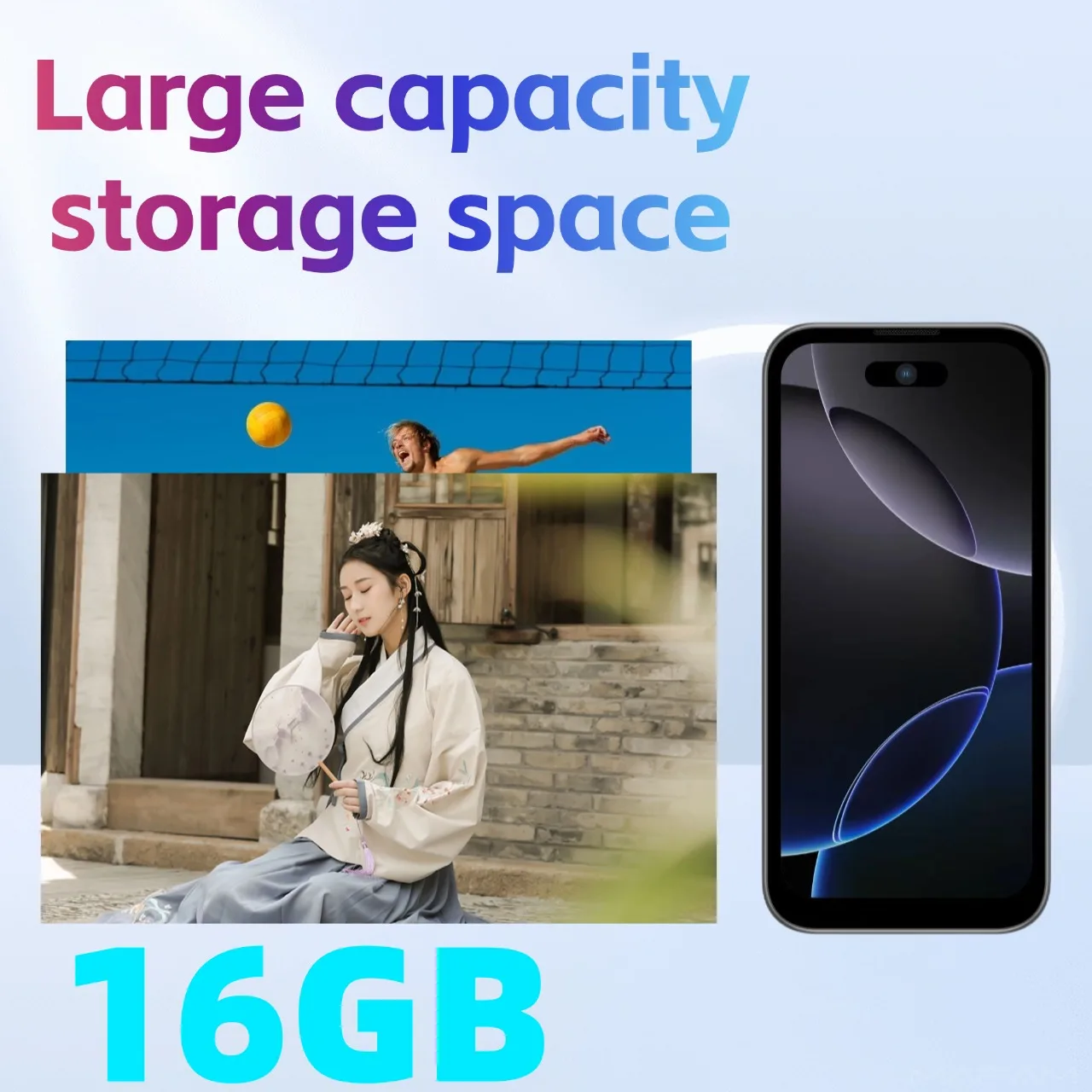 Mini Smart Phone Android 8.1 3.75" Screen 1GB+16GB WiFi Hotspot Dual SIM Two Camera Low Price Mini Smart Phone for Kids