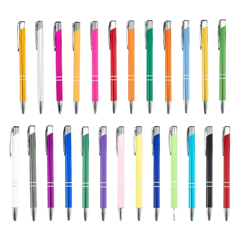 10x Smooth Metal Pen Retractable Ballpoint Pen Office Pen School Office Supplies