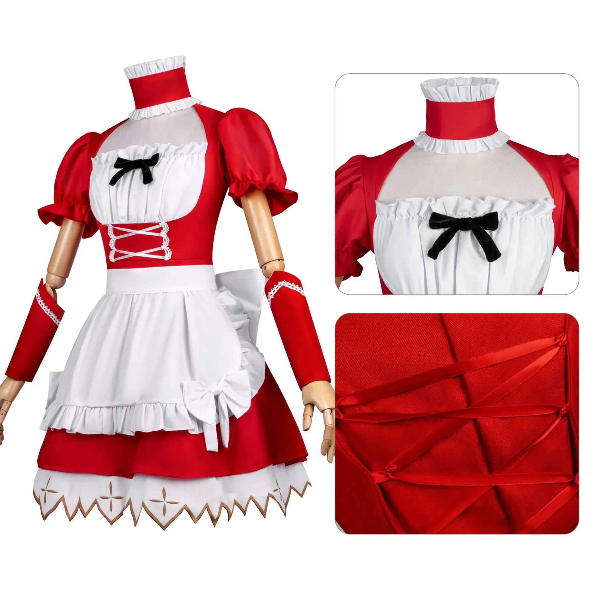 Anime Asuka Rei EVAA Cosplay Costume Sexy Lolita Red Blue Maid Dress Japanese Sweet Women Kawaii Wigs Halloween Girls Costumes