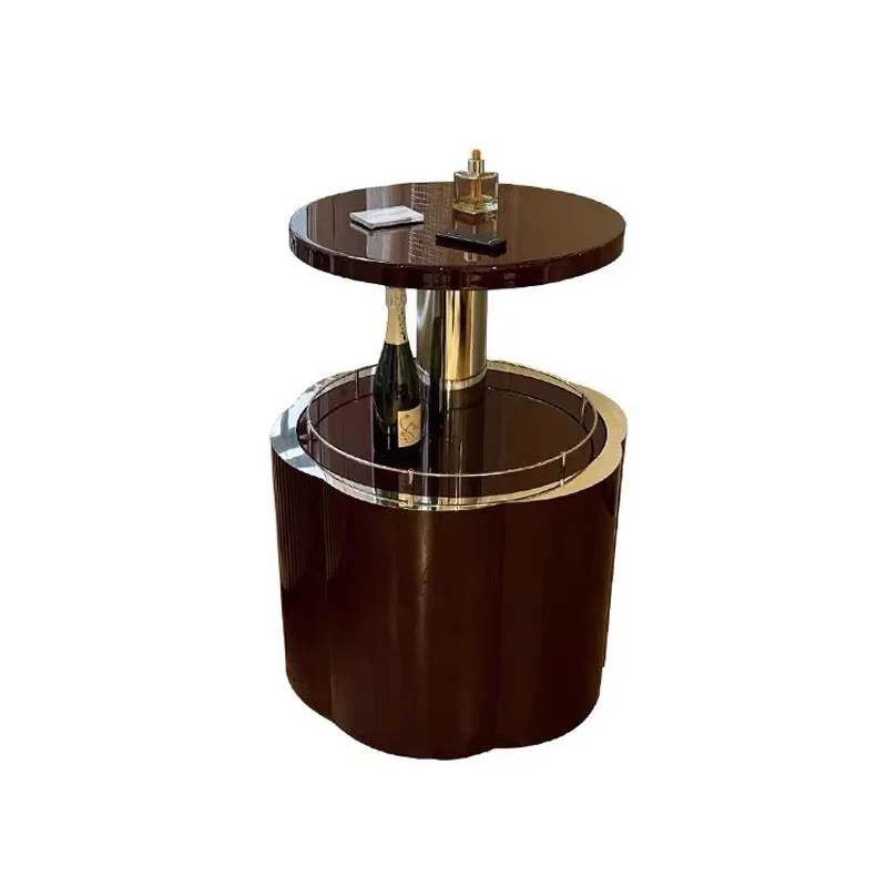 

Italian light luxury stainless steel wine cabinet restaurant postmodern villa high-end art designer solid wood petal wine