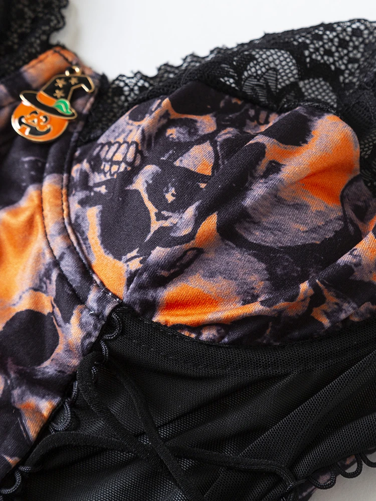 女性のセクシーなスリムフィットボディスーツメッシュレース背中の開いたコルセットエレガントな甘いノースリーブレースアップランジェリーファッションワンピース服